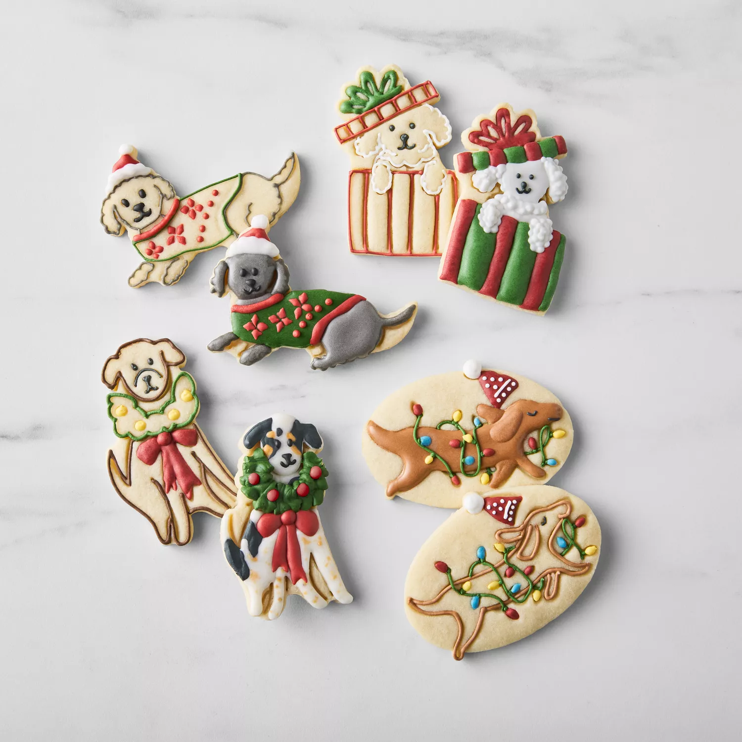 Sur La Table Santa Paws Impression Cookie Cutters, Set of 4