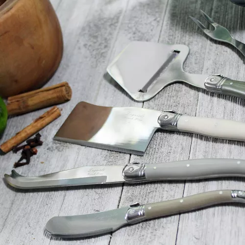 French Home 5-Piece Laguiole Cheese Knife, Fork and Slicer Set