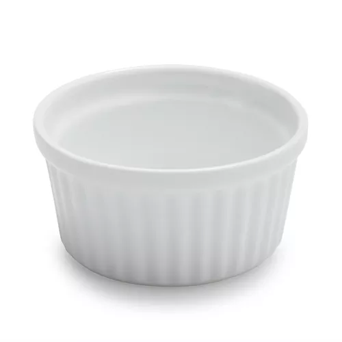 Sur La Table Porcelain Round Ramekin with Ribbed Side Sur La Table Porcelain Round Ramekin with Ribbed Side