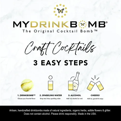 My Drink Bomb Glitter Cocktail Bombs, Set of 4