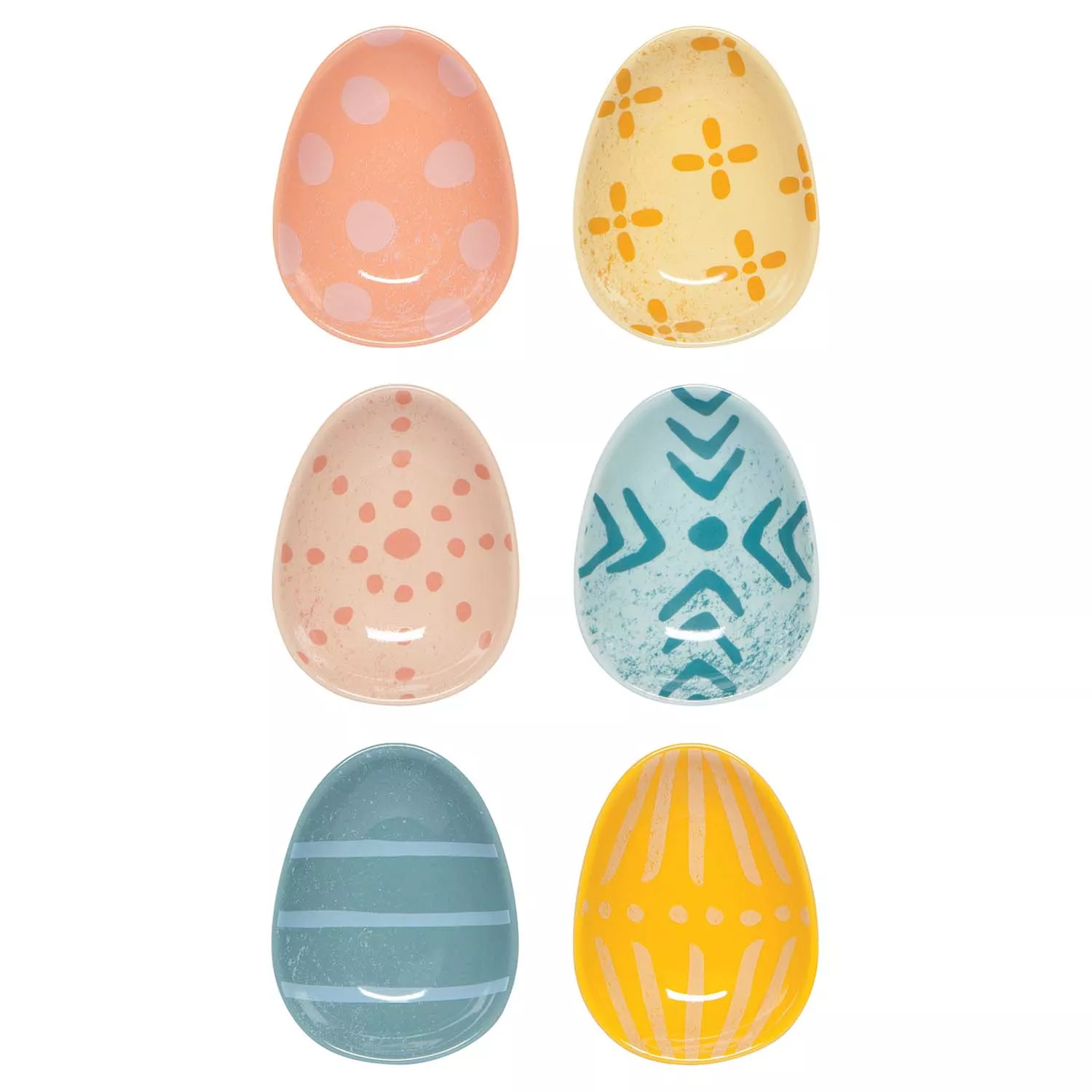 Easter Eggs Pinch Bowls, Set of 6