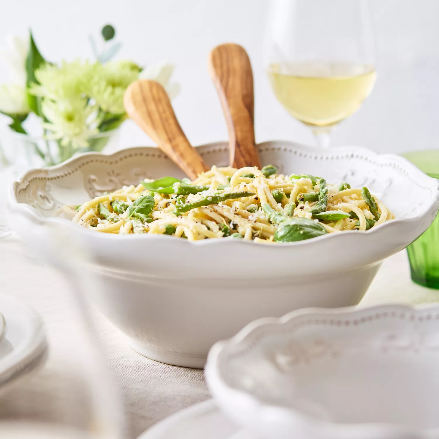 Sur La Table Pearl Scalloped Pasta Bowl