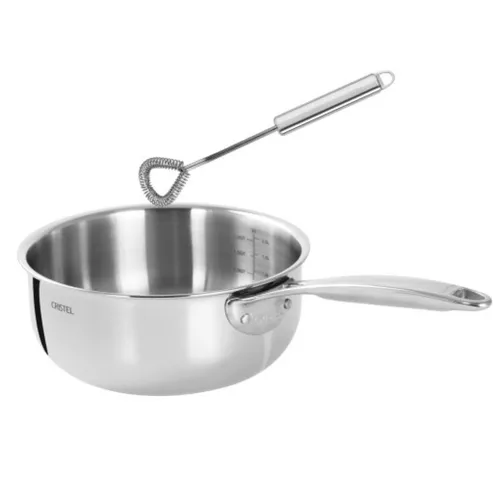 CRISTEL 3-Ply Stainless Steel Saucepan Set (16, 18 and 20cm) with Deta —  Luxe Cucina