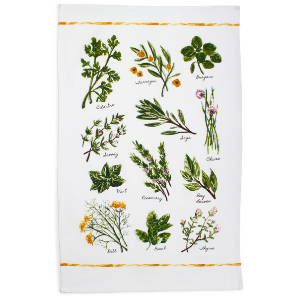 Varietal Herbs Kitchen Towel, 28&#34; x 20&#34;