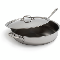All-Clad D3 Stainless Steel Covered Sauté Pan Beautiful and Functional when you need a big pan!