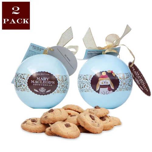 Mary Macleod’s Chocolate Crunch Ornament Tins, Set of 2