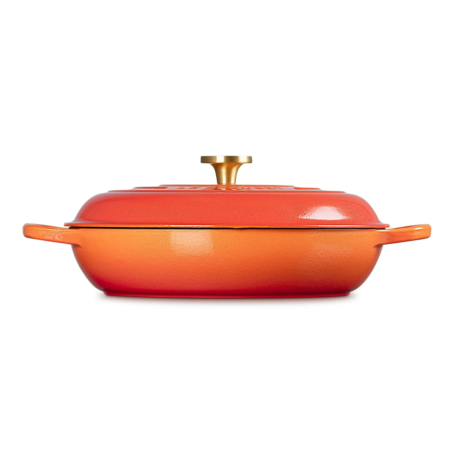 Le Creuset Signature Flamme Dorée Braiser, 5.5 qt.