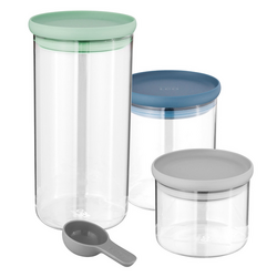 Leo 3-Piece Glass Storage Container Set
