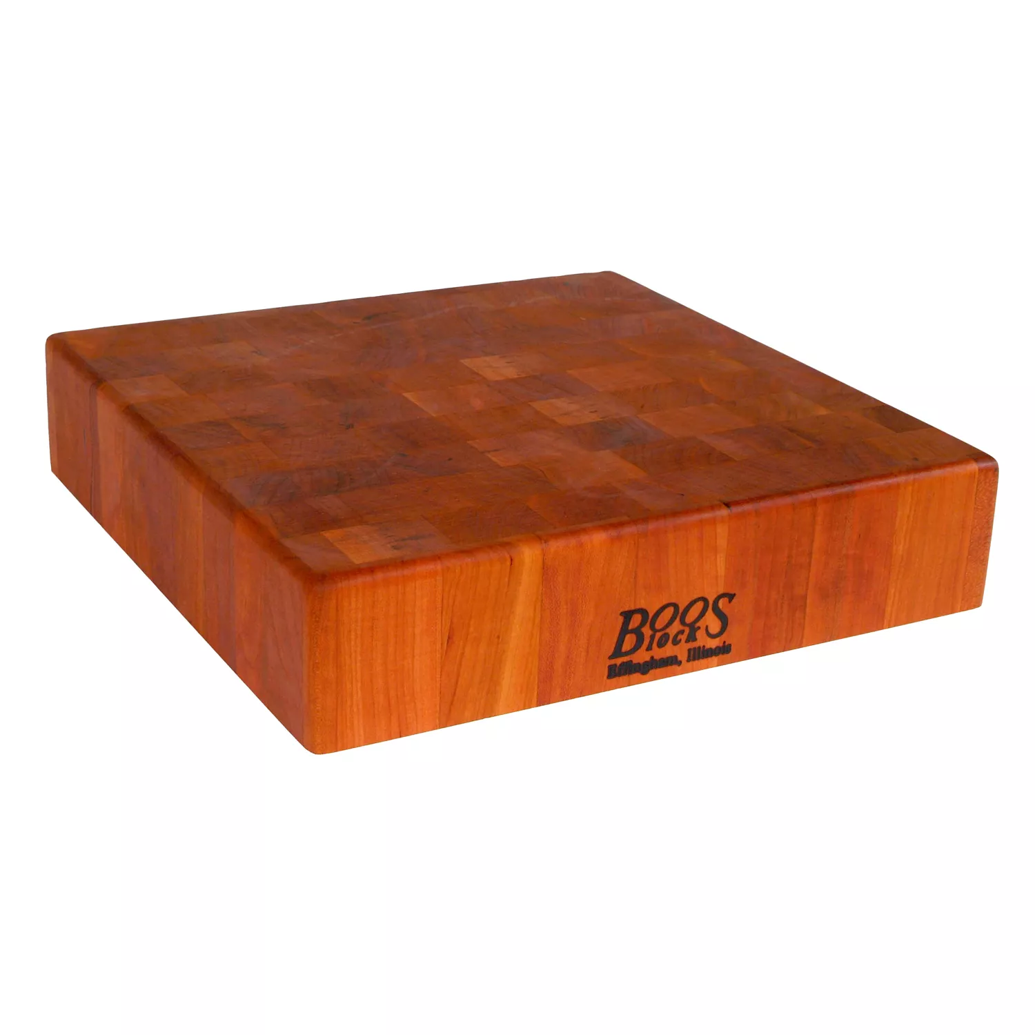 John Boos Cherry End-Grain Chopping Block, 14&#34; x 14&#34; x 3&#34;