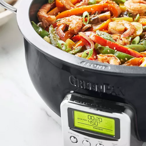 GreenPan Elite Ceramic Nonstick Essential Smart Skillet, 6 Qt.
