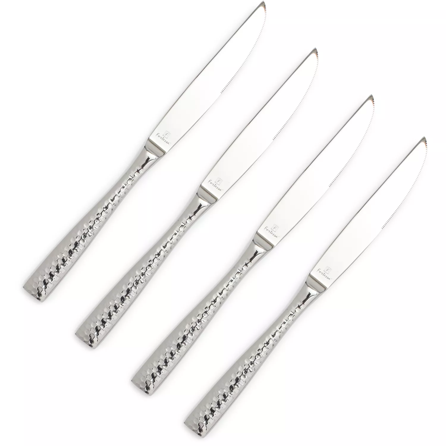 Fortessa Lucca Faceted Steak Knives, Set of 4