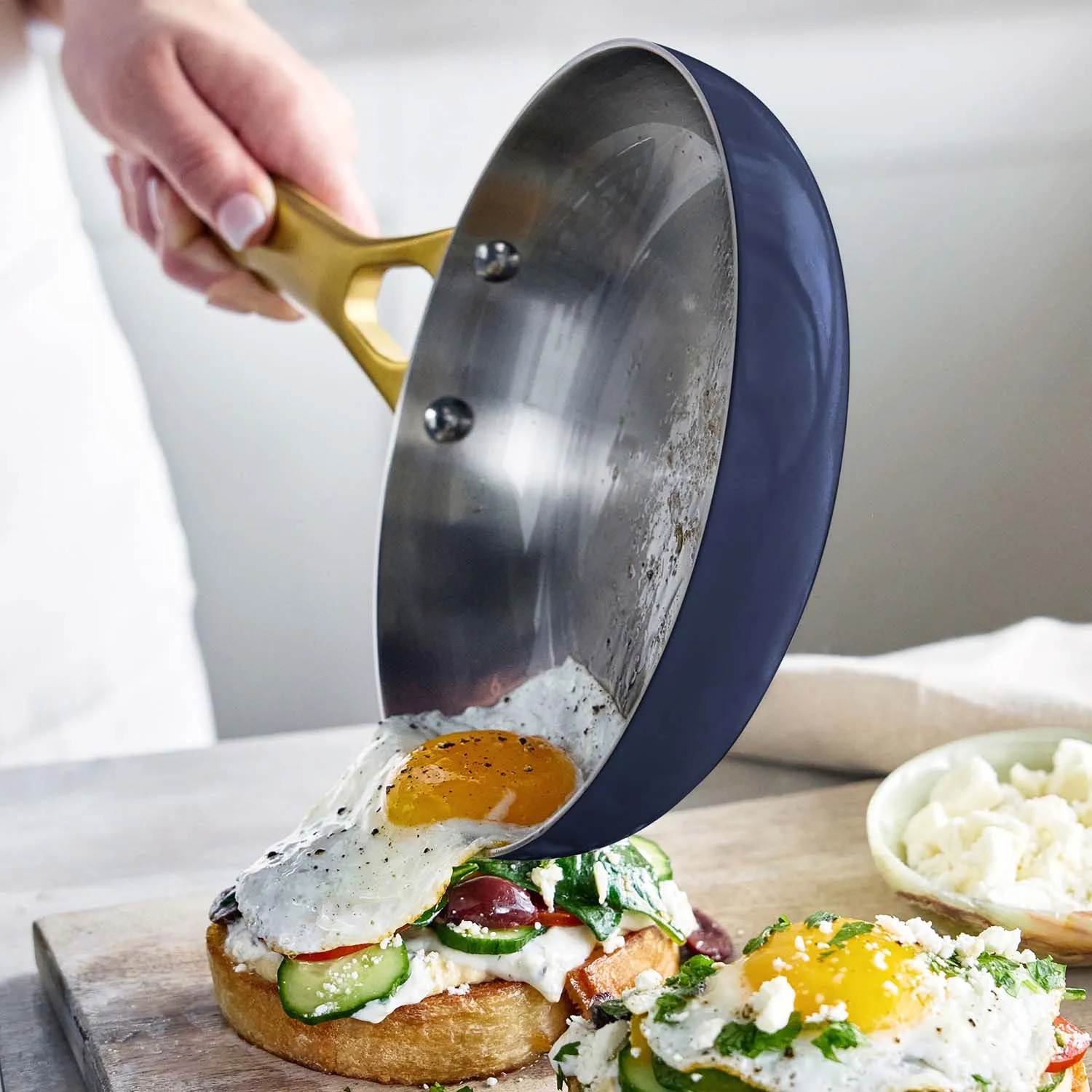 GreenPan Reserve Pro Stainless Steel Set of 2 Skillets, 10" & 12"