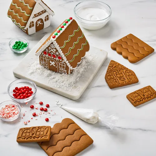 Sur la table Gingerbread House Impressions, Set of 4