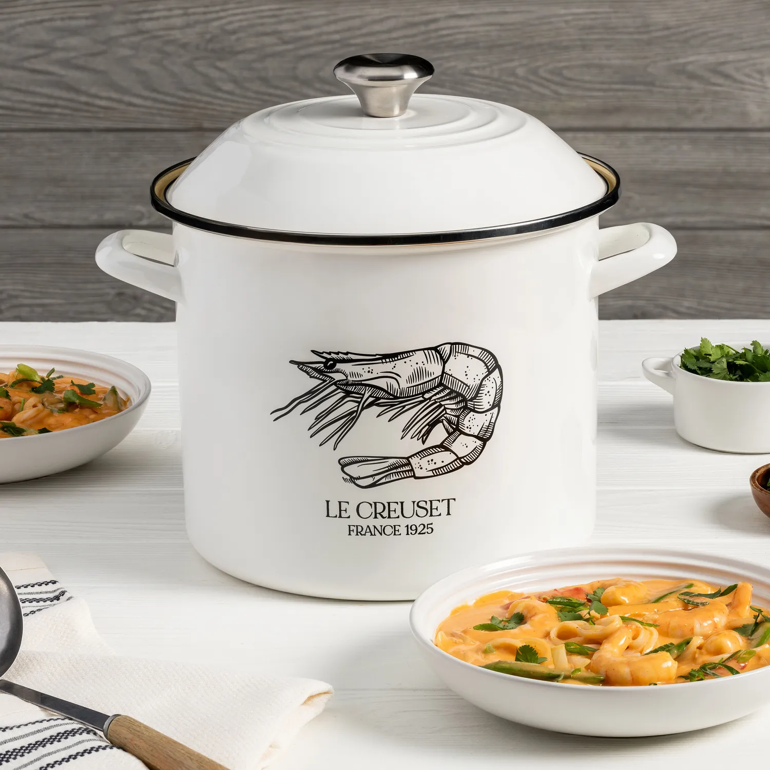 Le Creuset Enameled Steel Traditional Shrimp Stockpot, 10 qt.