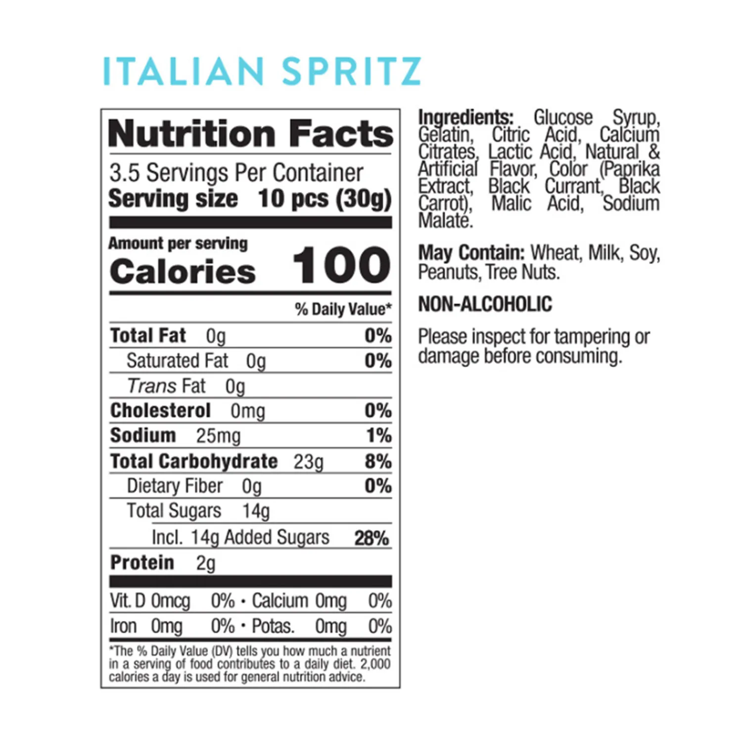 Sugarfina Italian Spritz Gummies, Set of 4