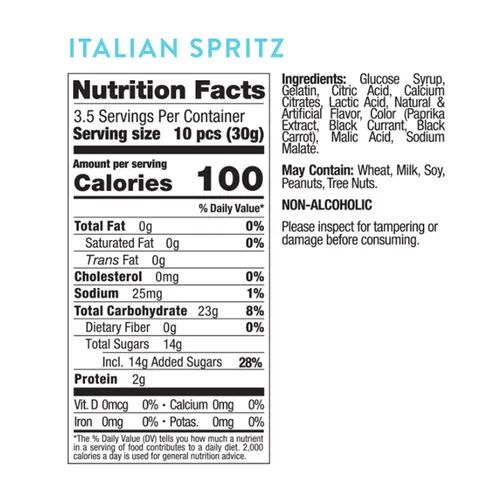 Sugarfina Italian Spritz Gummies, Set of 4