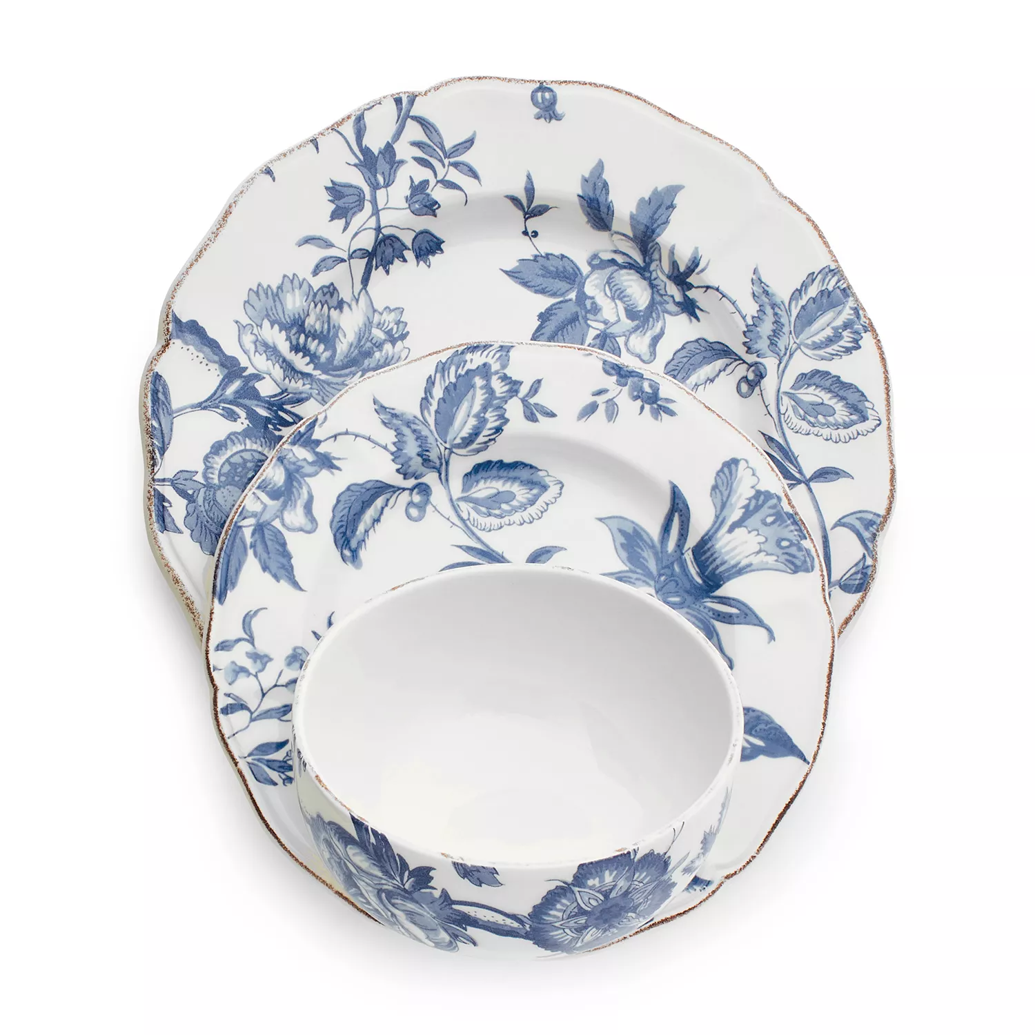 Sur La Table Italian Blue Floral 12-Piece Dinnerware Set