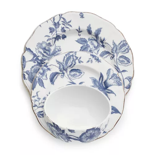 Sur La Table Italian Blue Floral 12-Piece Dinnerware Set