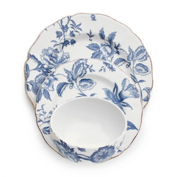 Italian Blue Floral 12-Piece Dinnerware Set