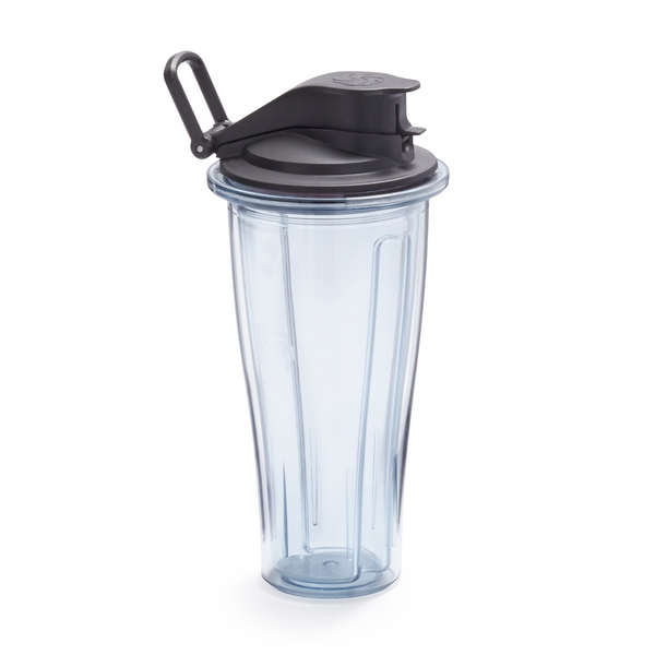 Vitamix 20oz Personal Blending Cup To-Go Container Clear Black Seal Flip Cap 