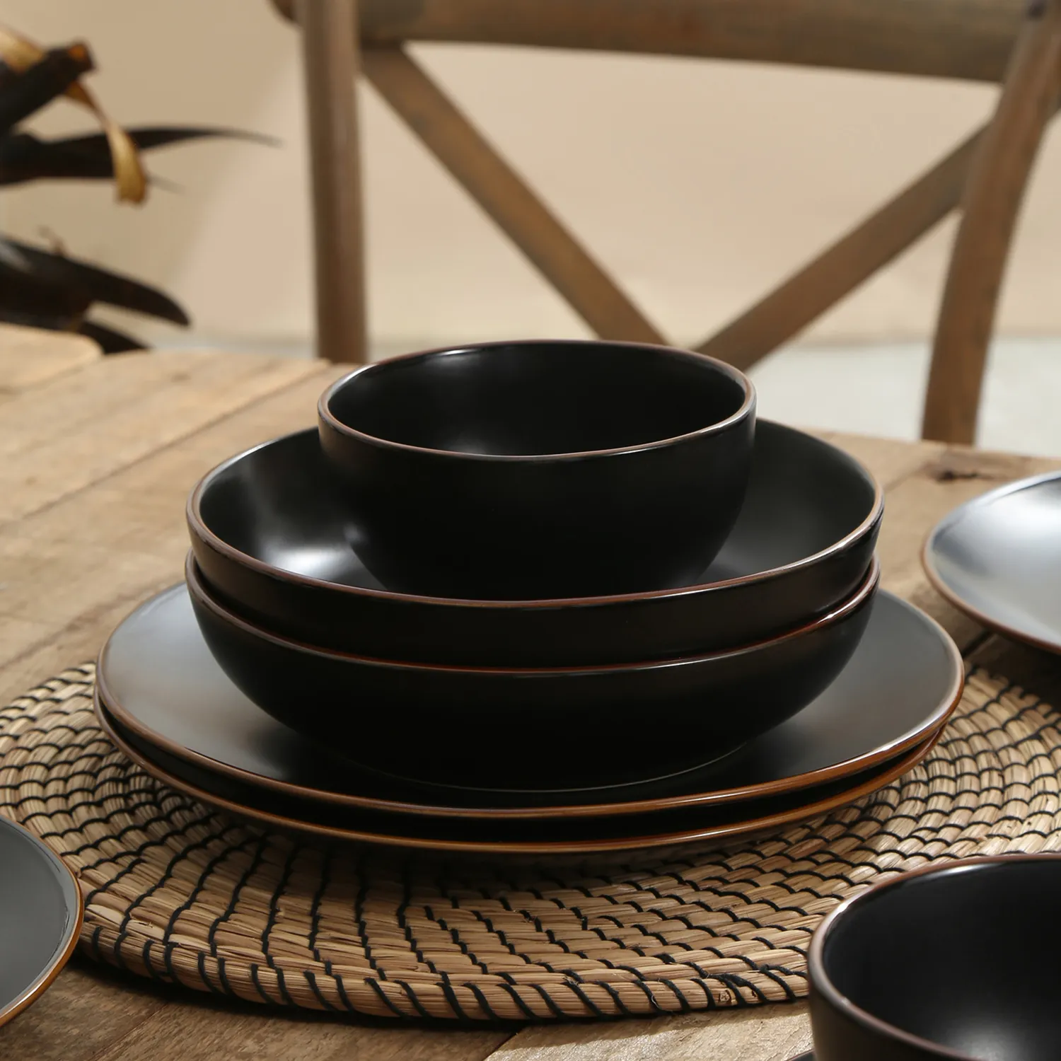 Stone Lain Brasa Stoneware 16-Piece Dinnerware Set