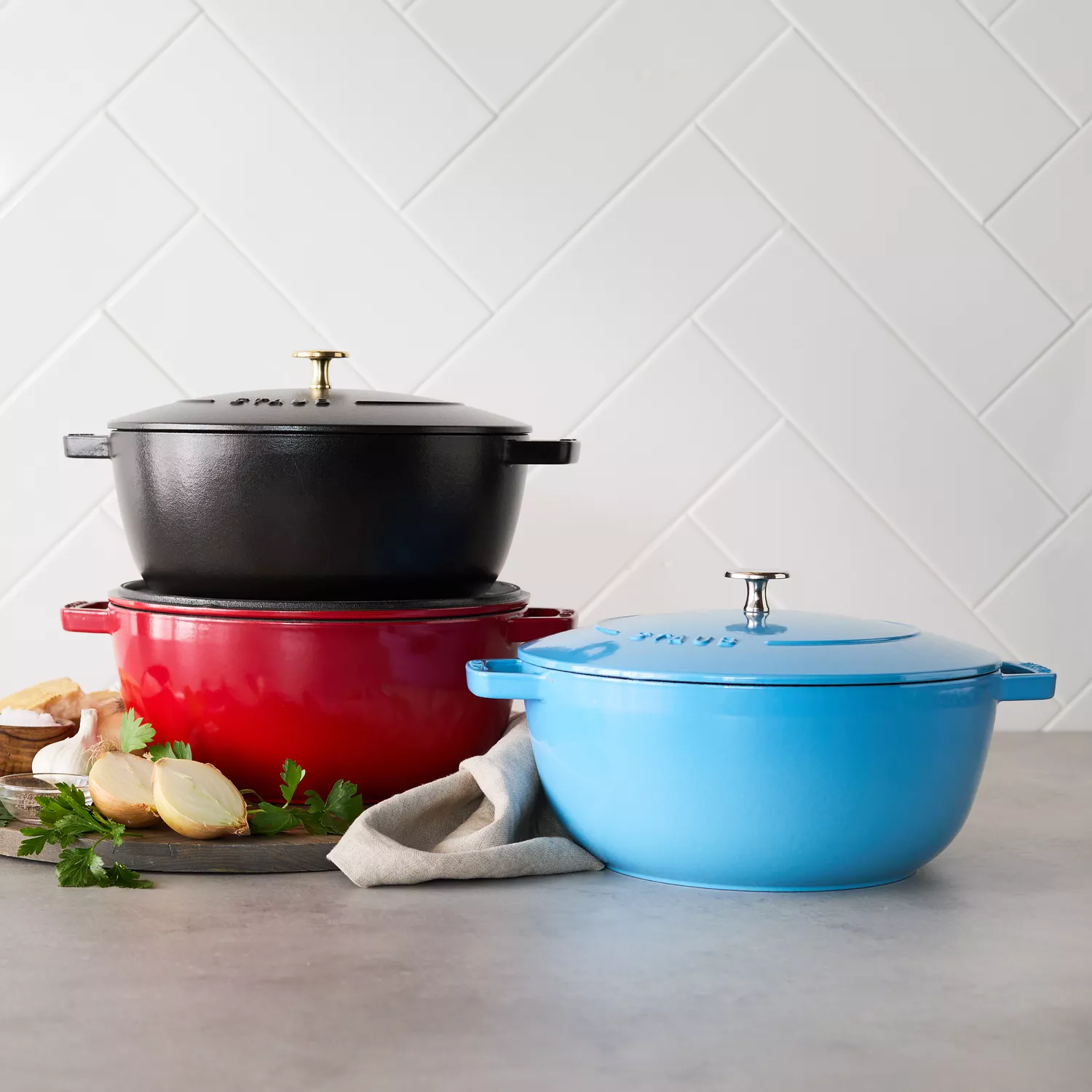 Sur La Table Kitchen Essentials 3.75-Quart Enameled Cast Iron All-In-O