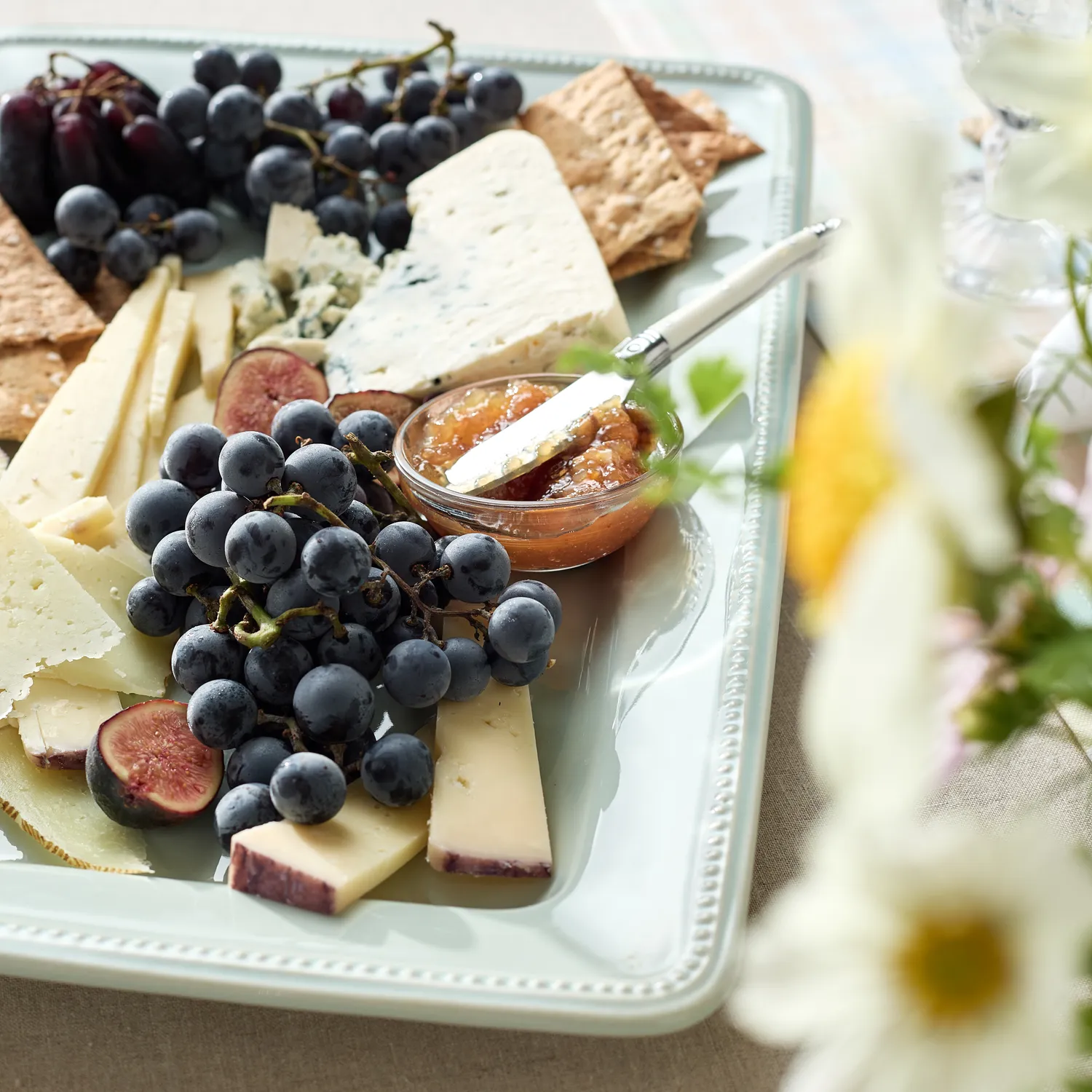 Sur La Table Pearl Rectangular Platter, Sea Salt