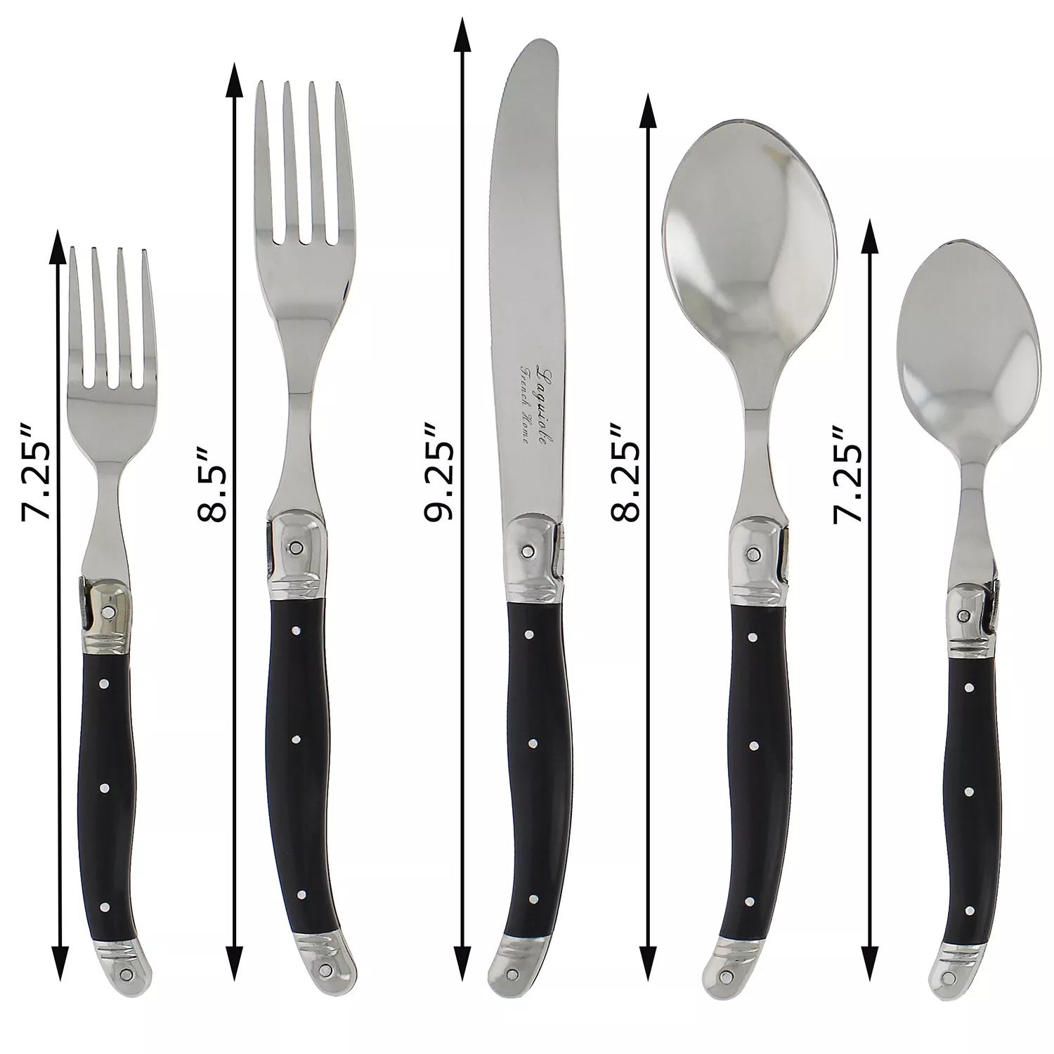 French Home Laguiole Stainless Steel Flatware, 20-Piece Set