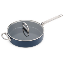 Joseph Joseph Space Ceramic Nonstick Sauté Pan with Folding Handle & Lid, 3.8-qt.