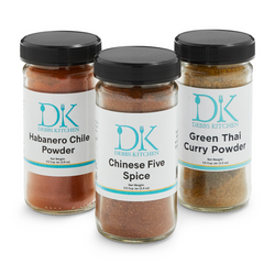 Debbs Kitchen Chinese Five Spice, Habanero Chili Powder and Green Thai Curry Power Spice Set