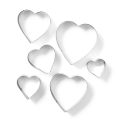 Heart Cookie Cutters, Set of 6