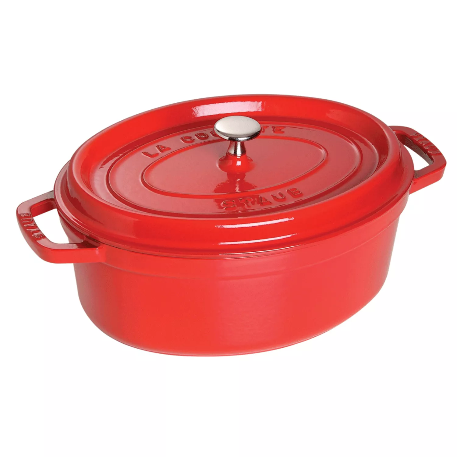 Staub Cast Iron Oval Cocotte - 7 qt - Cherry