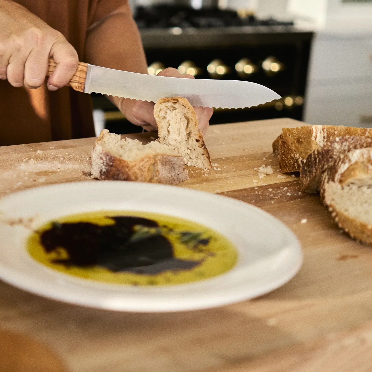 Opinel Serrated Olivewood 8" Bread Knife