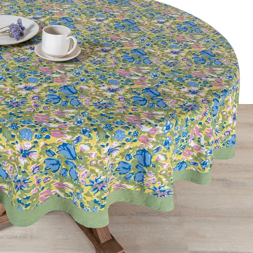 Couleur Nature Jardin Tablecloth, Blue & Green