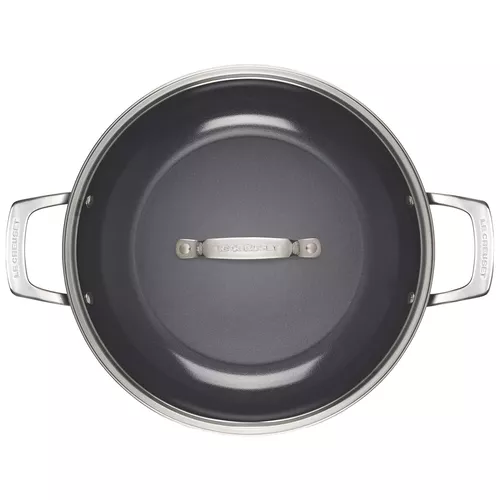 Le Creuset Essential Ceramic Nonstick Shallow Braiser with Lid