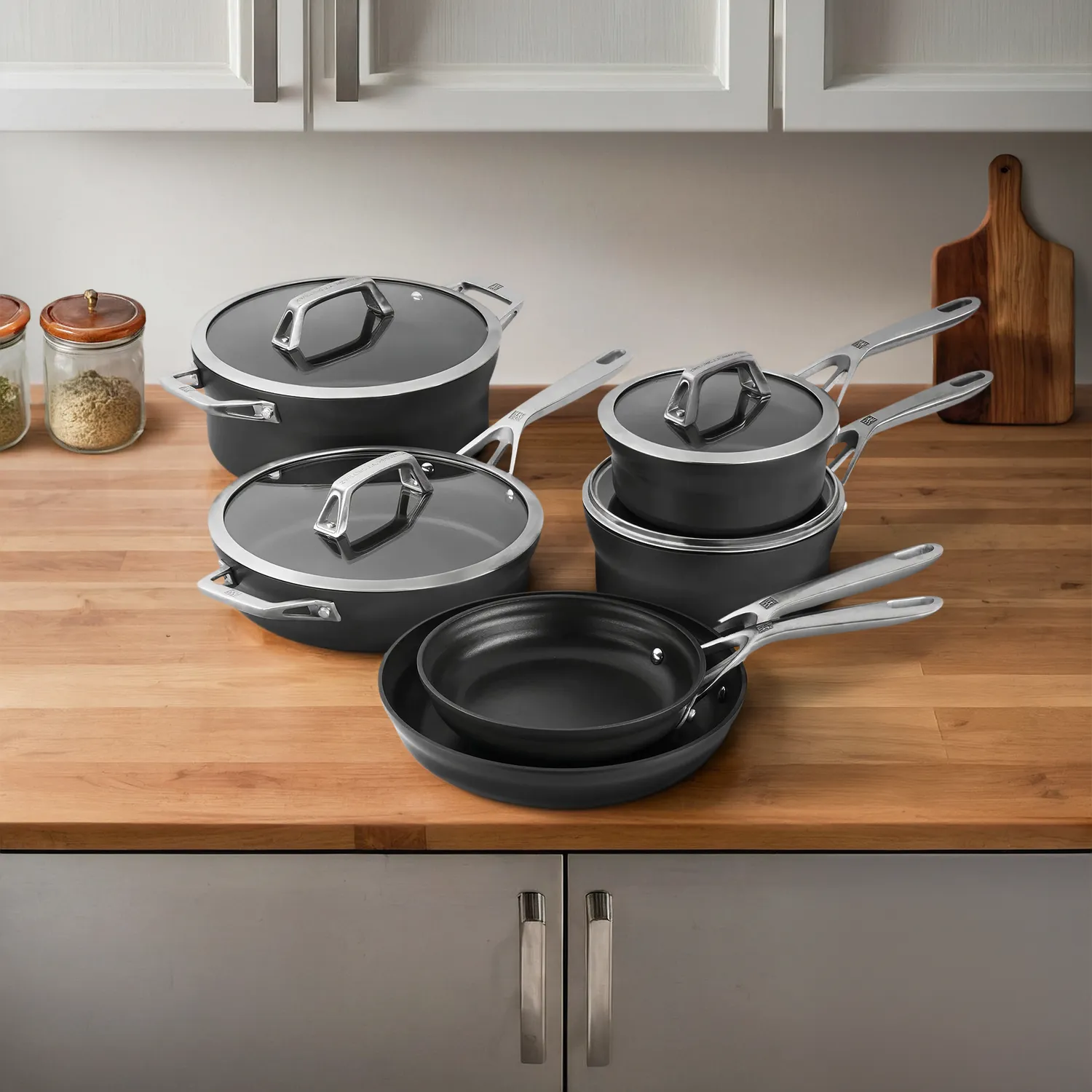 Zwilling Motion 10-Piece Hard-Anodized Aluminum Nonstick Cookware Set