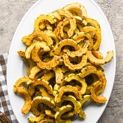 Spicy Miso Maple Delicata Squash