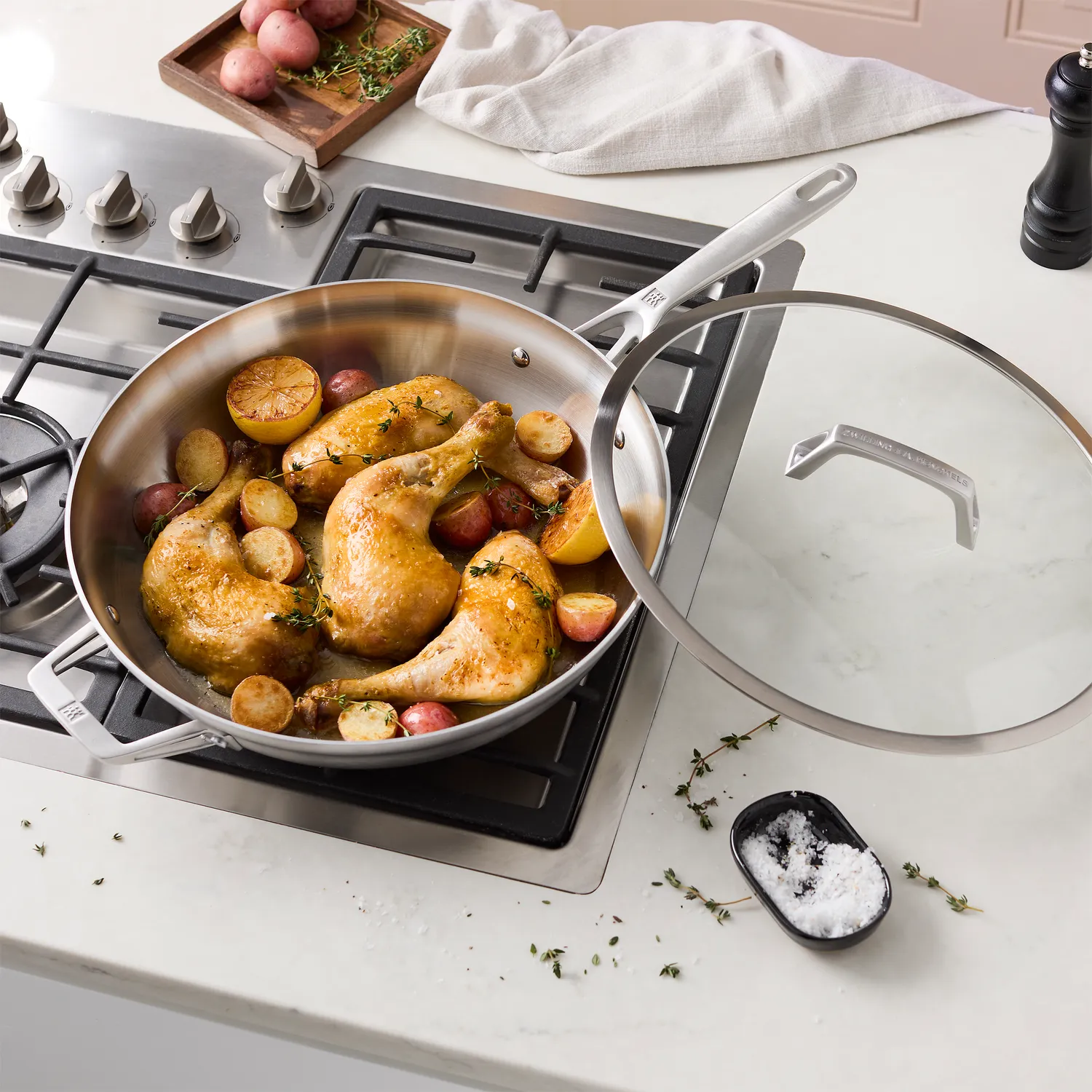 Zwilling Motion Stainless Steel Sauté Pan, 5 qt.