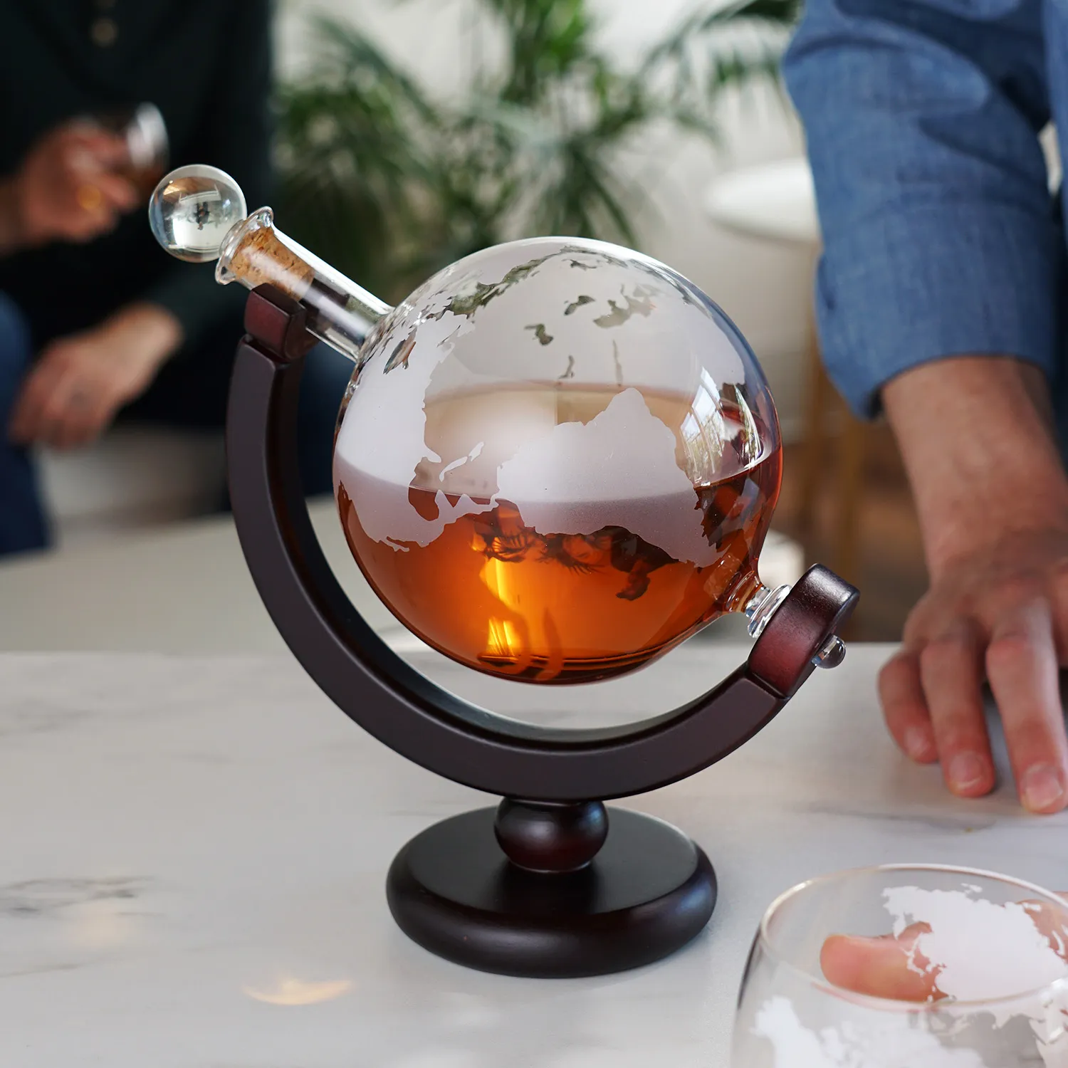 Viski Globe Decanters, Set of 3