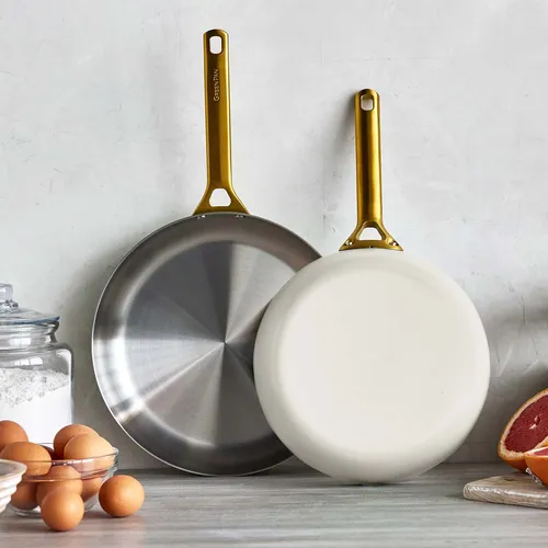 GreenPan Reserve Pro Stainless Steel Set of 2 Skillets, 10" & 12"