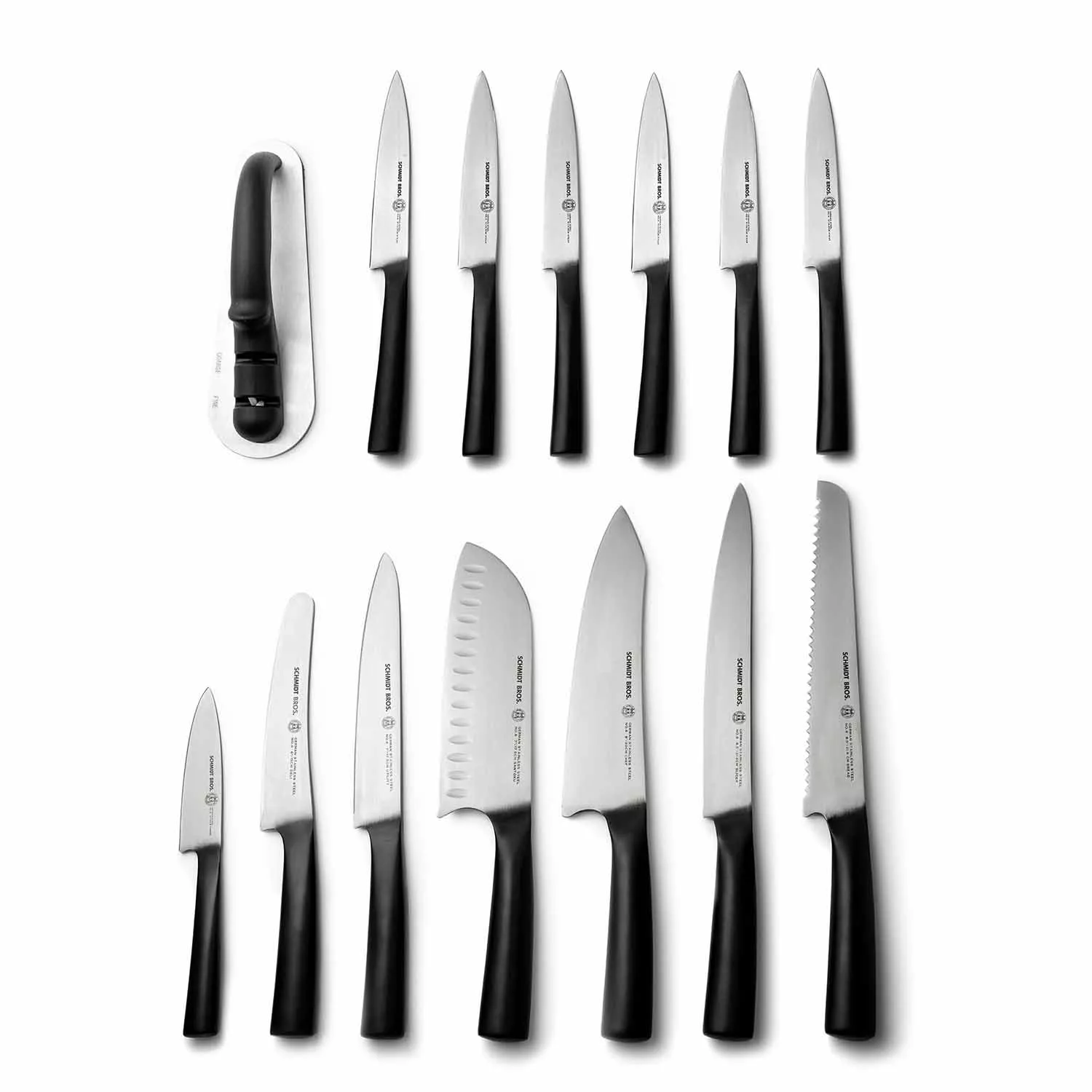 Schmidt Brothers Cutlery Carbon 6 15-Piece Knife Block Set