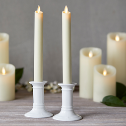 Flameless Taper Candles, Set of 2