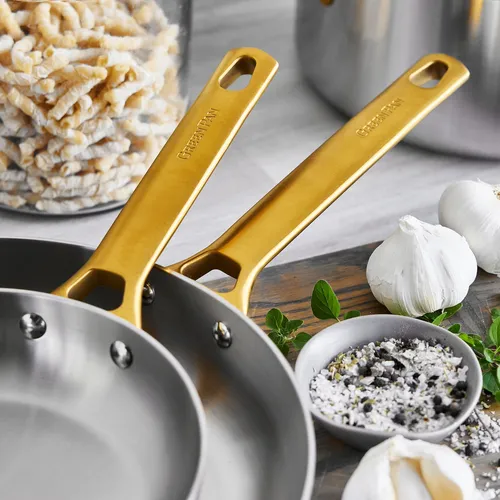 GreenPan Reserve Stainless Steel Set of 2 Skillets, 10" & 12"
