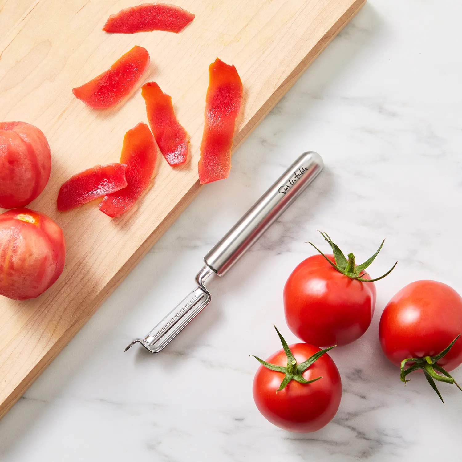 Sur La Table Stainless Steel Serrated Swivel Peeler