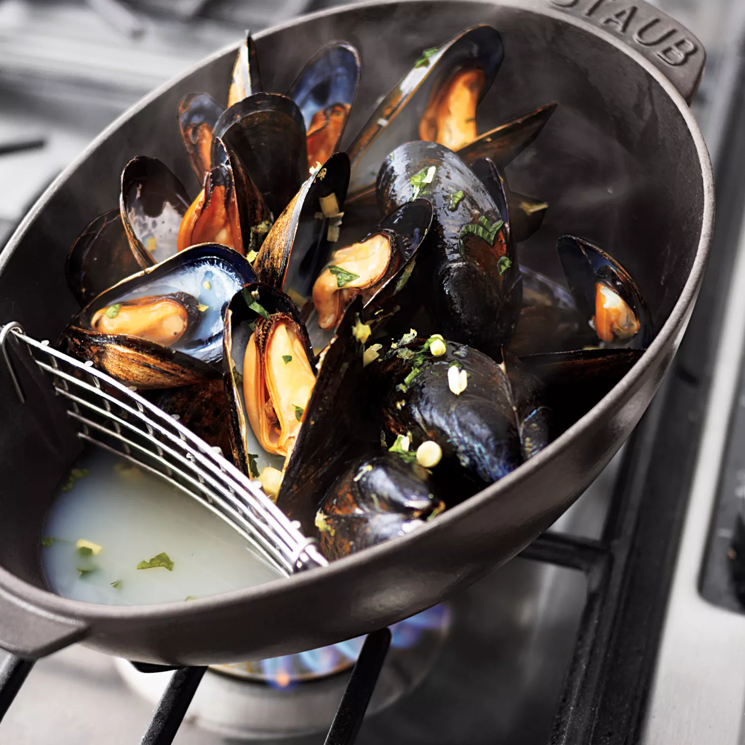 Staub Black Mussel Pot, 1¾ qt.