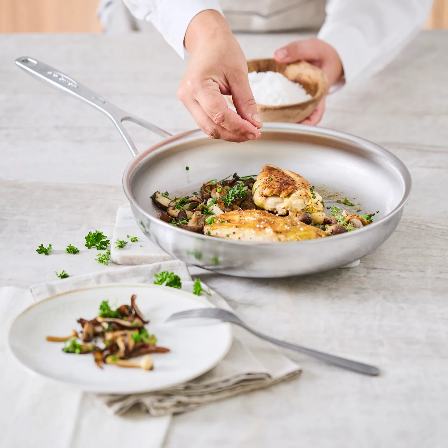 Demeyere Industry5 Stainless Steel Nanotouch Skillet