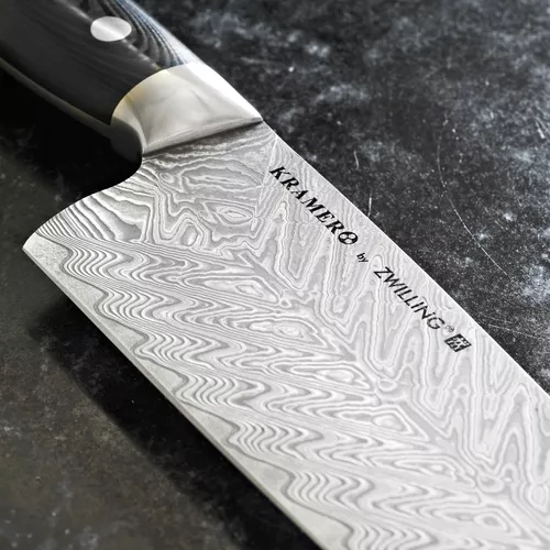 Bob Kramer 7&#34; Stainless Damascus Santoku Knife by Zwilling J.A. Henckels