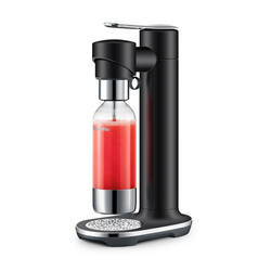 Breville InFizz Fusion Sparkling Beverage Maker Press the level down for carbonation, unlock, release pressure and drink