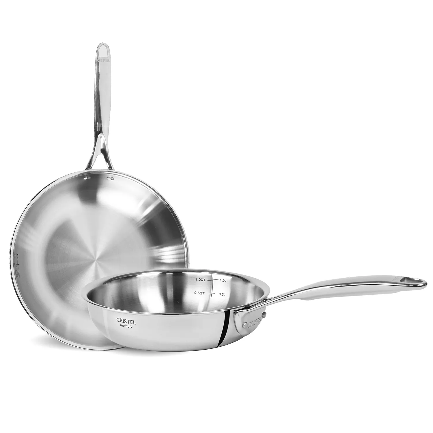 Cristel Castel’Pro 5-Ply Skillets, 8" and 9.5" Set