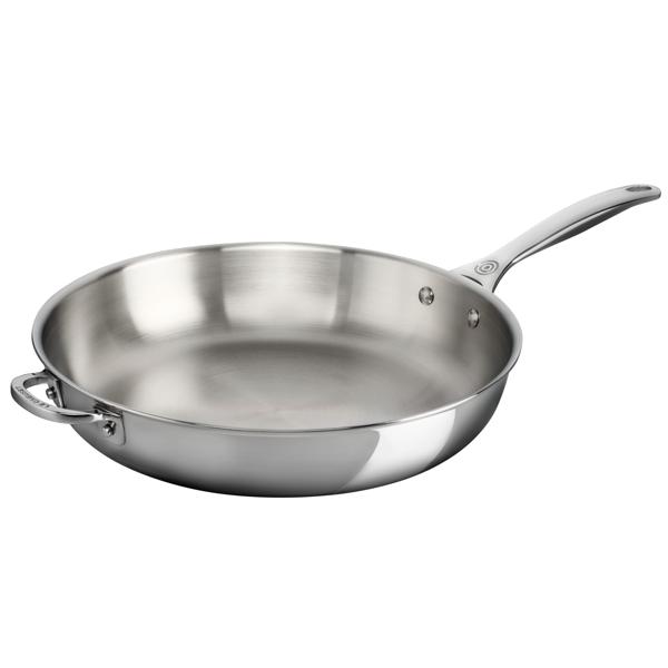 Le Creuset Stainless Steel Deep Skillet, 12.5"
